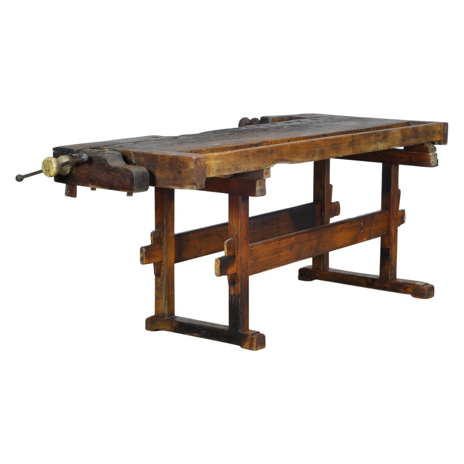 Carpenters Oak Workbench, circa 1920