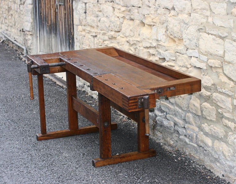 Antique Carpenter's Workbench, Solid Wood, German For Sale ...
