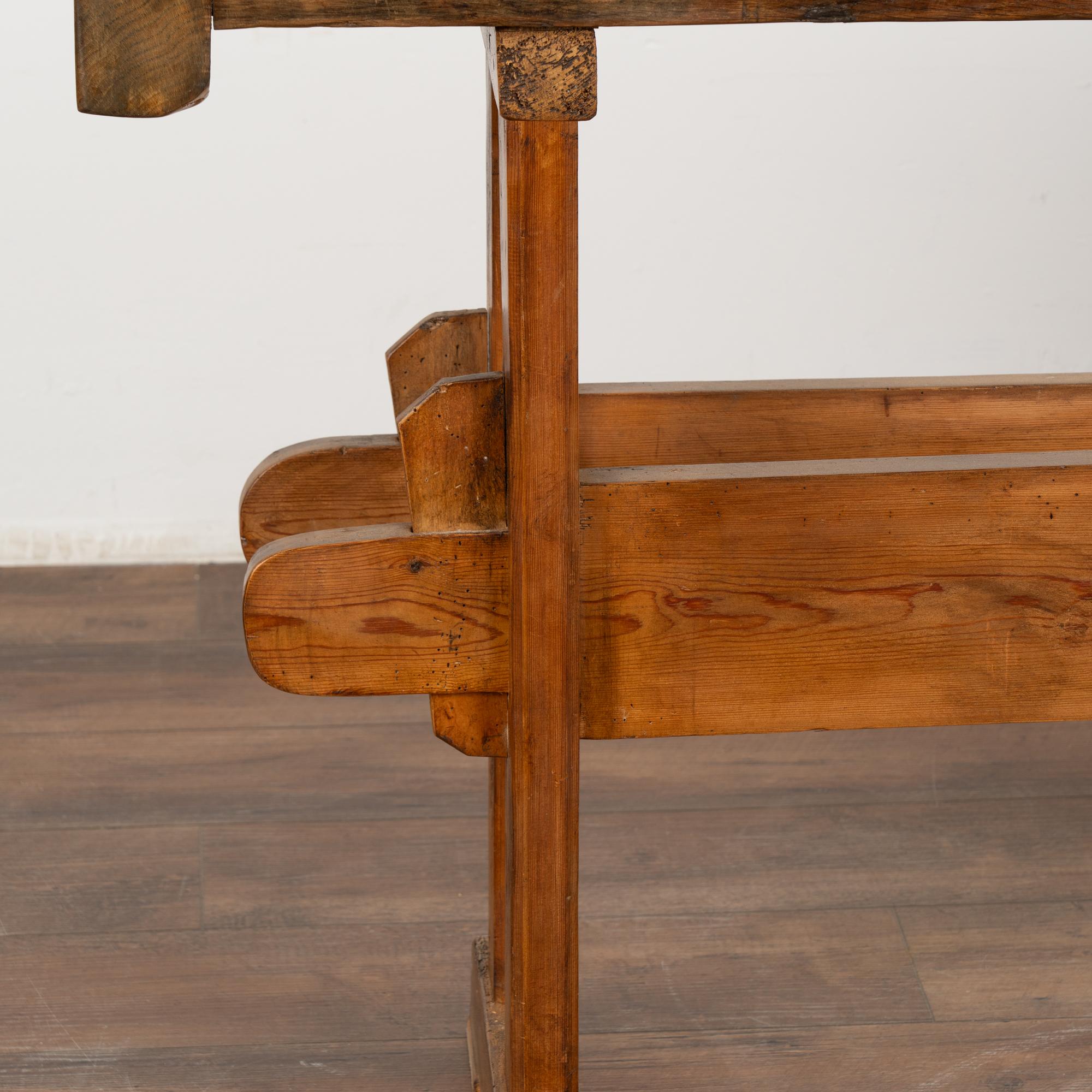 Carpenters Workbench Rustic Narrow Console Table, Denmark circa 1900's 5