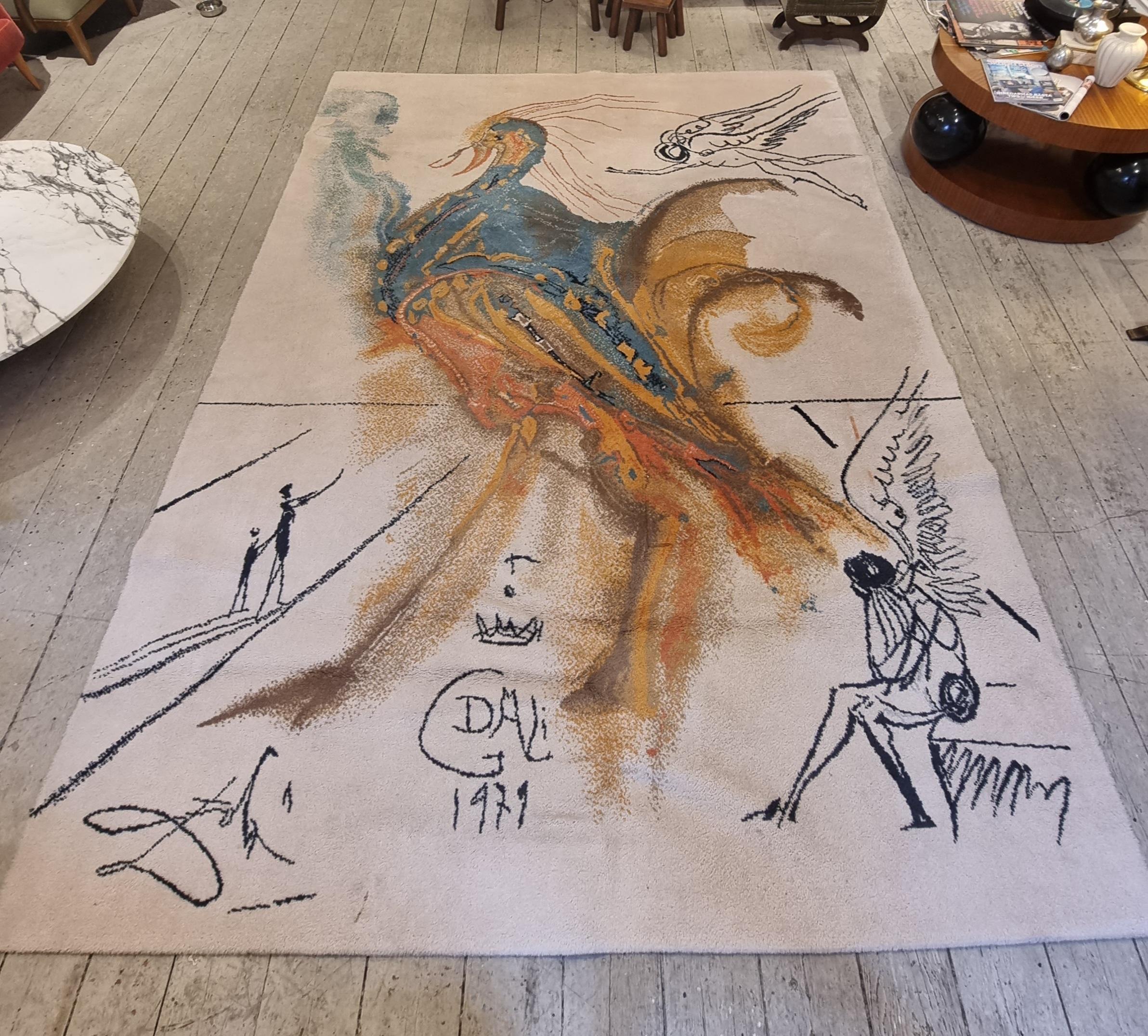 Teppich, nach Salvador Dali, Ege Axminster, Dänemark, ca. 274 x 179 cm im Zustand „Gut“ im Angebot in Stockholm, SE