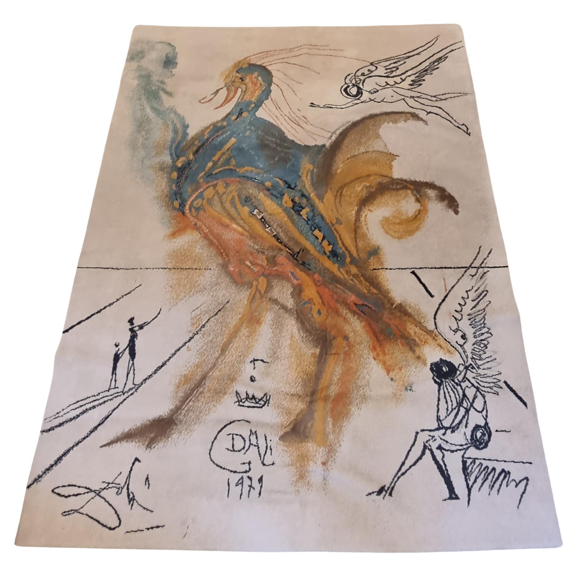 Alfombra, según Salvador Dali, Ege Axminster, Dinamarca, ca 274 x 179 cm
