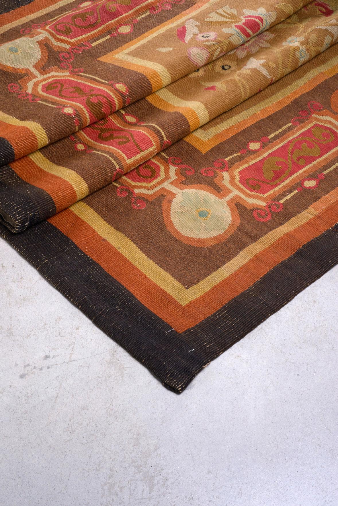 1800 France-Carpet Aubusson Handgewebte Wolle aus Frankreich (Französisch) im Angebot