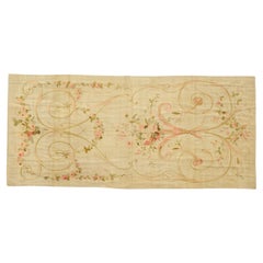 Antique XIX century France - Carpet Aubusson point plat woven
