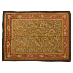 Antique 1800 France-Carpet Aubusson hand-woven wool