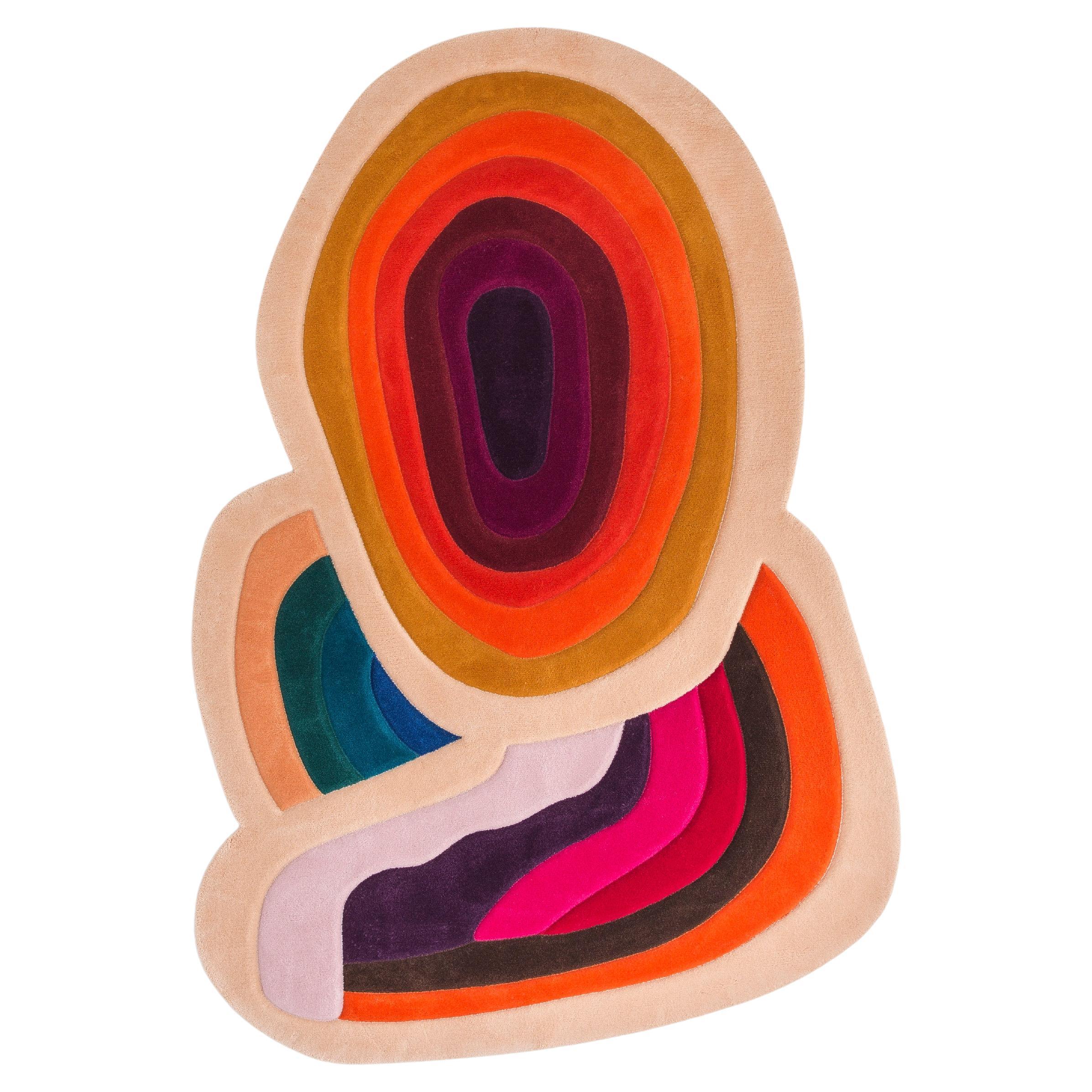 Carpet Bomba SMALL by Milla Novo  Bold Tufted Wool Rug Inspired by 1970s style For Sale