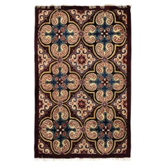 Tapis Cogolin France 20e siècle. Laine vintage nouée 