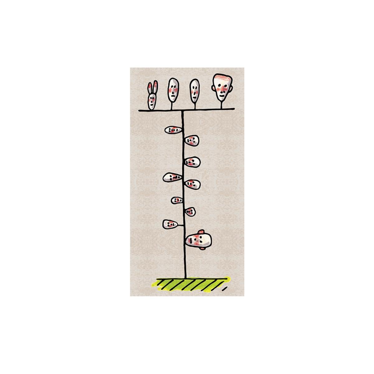 Belge Tree de famille Carpet en polyester et polyamide non-slip par Andrea Branzi en vente