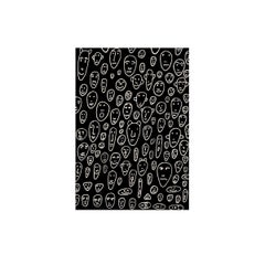 Tapis à face flottante petit noir en polyester et polyamide antidérapant