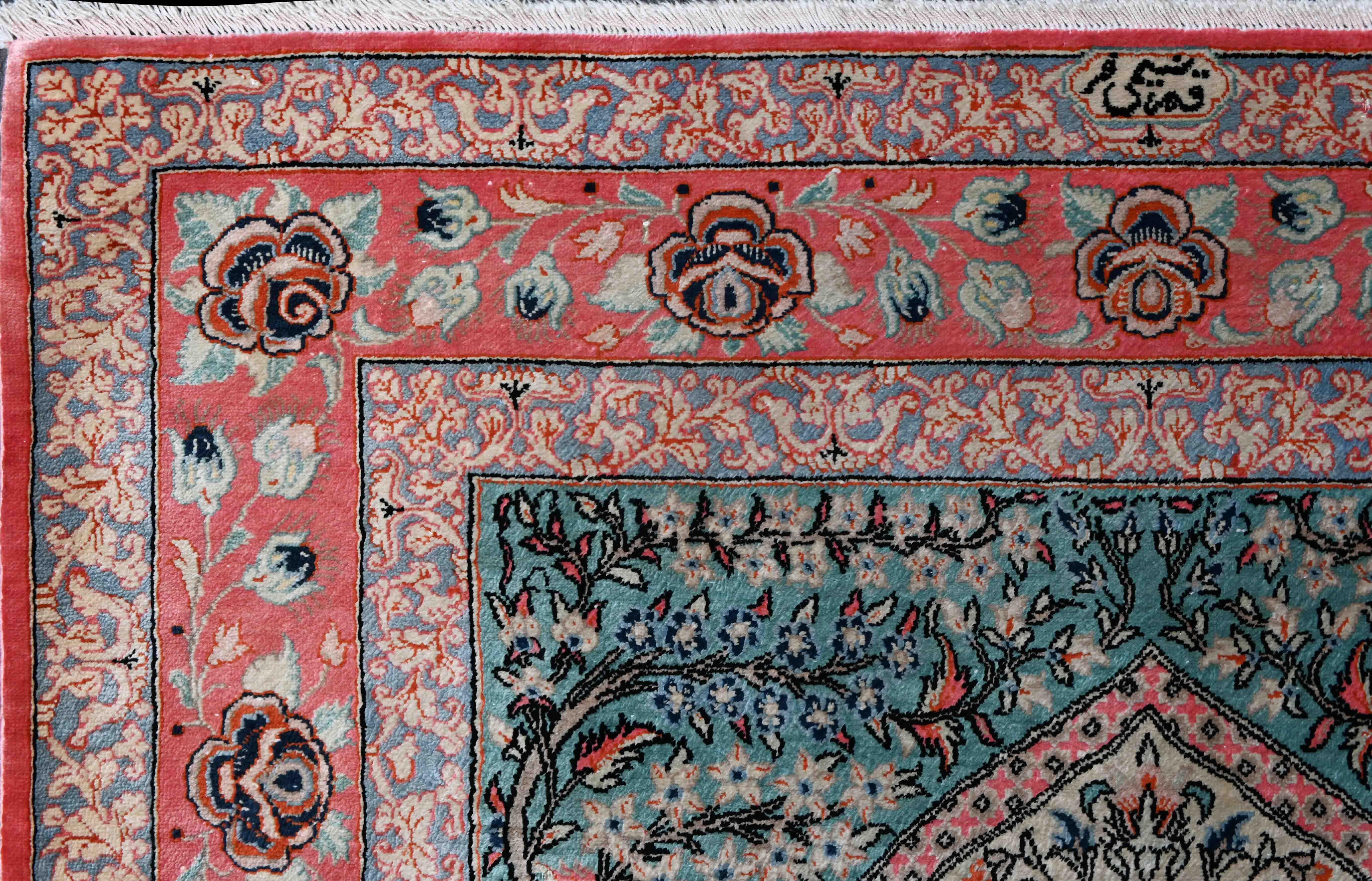 Tappeto del Regno di Persia, interamente in seta - CIRCA 1980 - N. 1593 in vendita 1