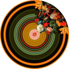 Tappeto Glitch Round Quarter in poliestere e poliammide antiscivolo di Richard Hutten