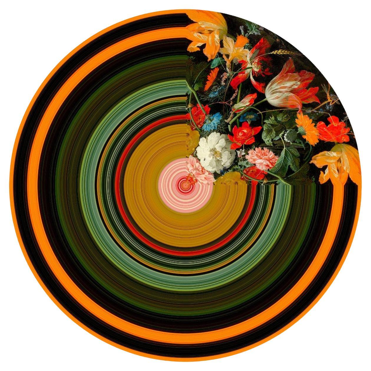 Carpet Glitch Round Quarter in Non-slip Polyester & Polyamide by Richard Hutten