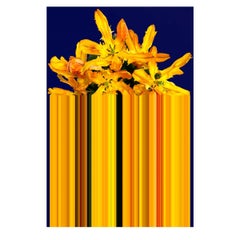 Teppich Glitch Gelb Rechteckig aus rutschfestem Polyester & Polyamid