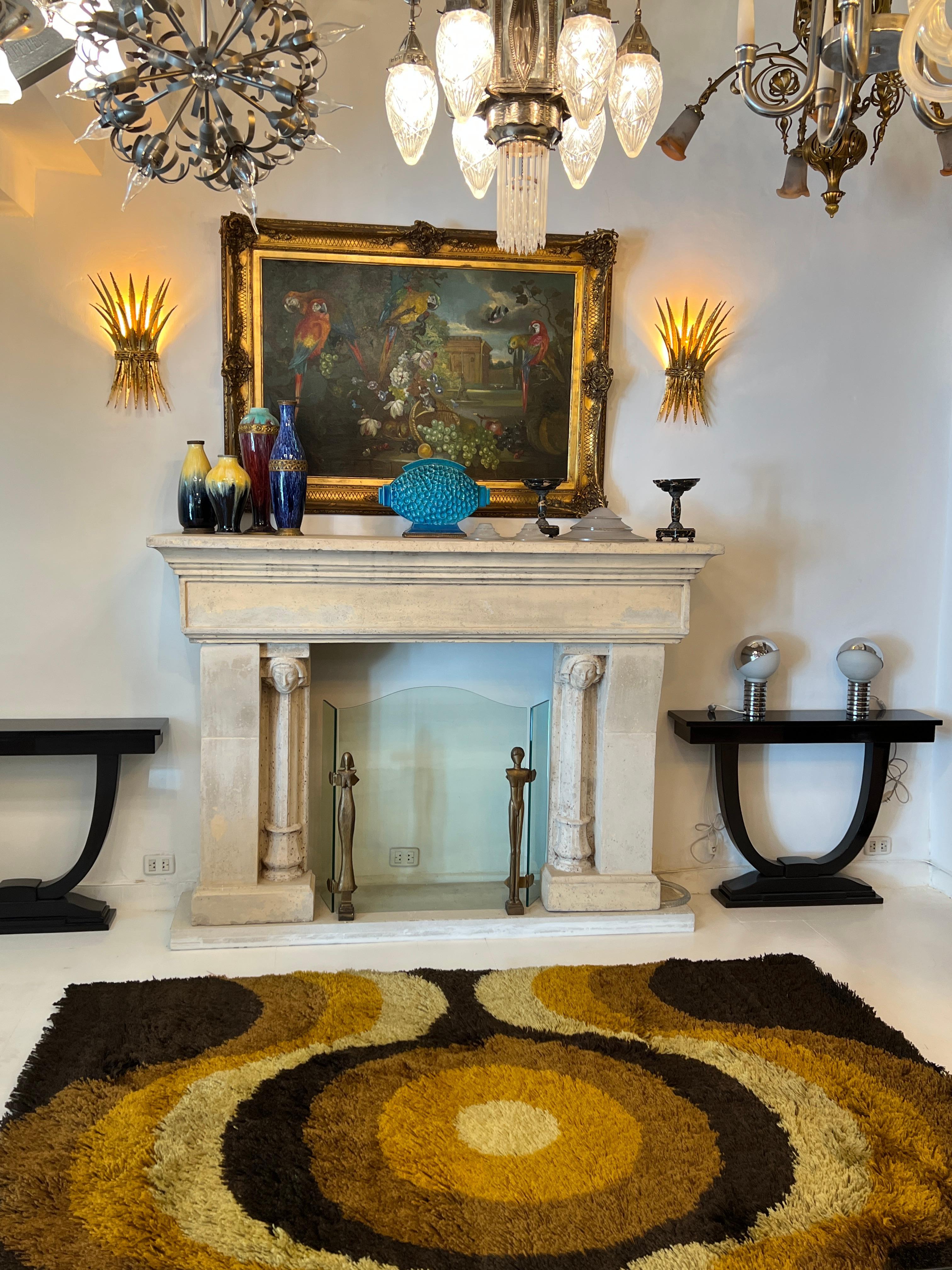 Carpet in yellow, orange and brown, 1960 For Sale 5