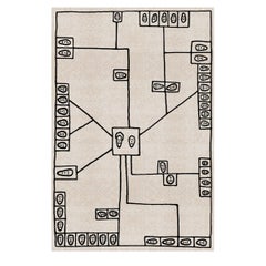 Carpet Map Rectangular in Non-slip Polyester & Polyamide by Andrea Branzi