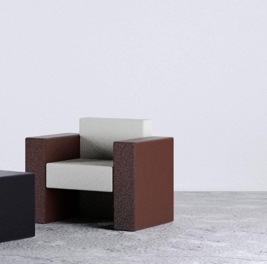 Carpet matter block armchair by Riccardo Cenedella
Dimensions: 45 x 65 x H 60 cm
Materials: Waste synthetic carpet, wood structure.

I am Riccardo Cenedella I graduated in Product Design from Politecnico di Torino in 2016 and straight after my