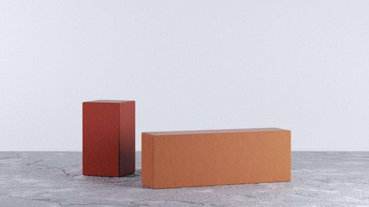 Modern Carpet Matter Block Bench by Riccardo Cenedella For Sale