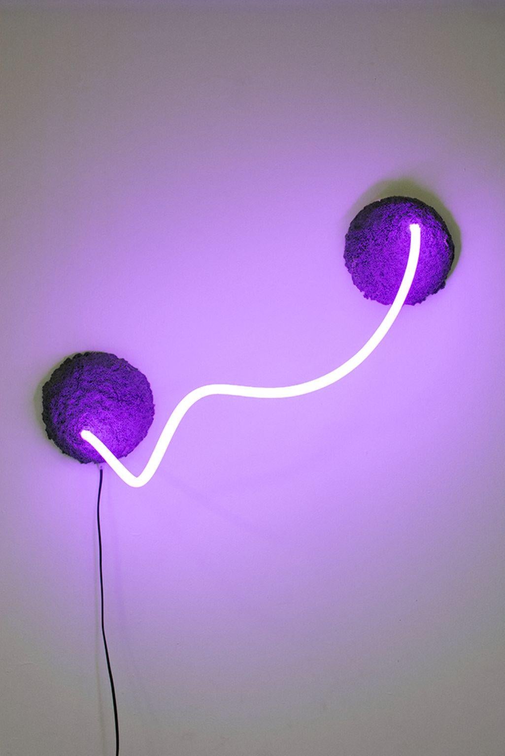 Carpet matter light n°3 by Riccardo Cenedella
Dimensions: 90 x 50 x 20 cm
Materials: Waste synthetic Carpet, White LED Neonflex, 2m electric wire
Variations of LED Neonflex color available. 
All our lamps can be wired according to each country.