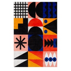 Tapis Oggian Composition 001 rectangulaire en polyester et polyamide non-slip