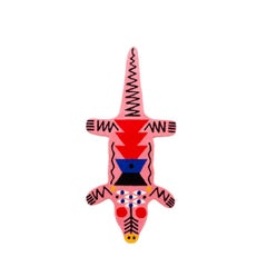 Tappeto Oggian Crocopink M (sagomato) in acrilico trapuntato a mano da Marco Oggian