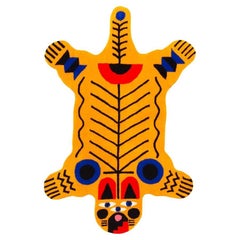 Tapis italien Tiger L (en forme) en acrylique tufté à la main par Marco Oggian