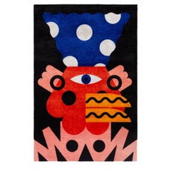 Tapis Oggian Monster 004 rectangulaire en polyester et polyamide non-slip