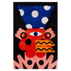 Alfombra Oggian Monster 004 Rectangular en Poliéster y Poliamida Antideslizante
