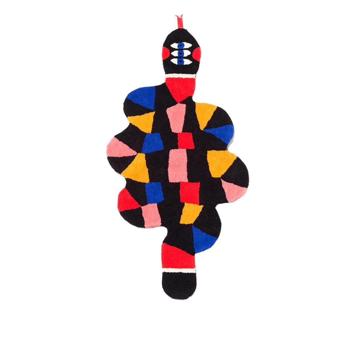 Continues the development of the carpets family with new additions to the already existing collection designed by Marco Oggian, resized to a smaller version, maintaining shapes of playful animals to create joyful indoor sceneries. Discover Carpet