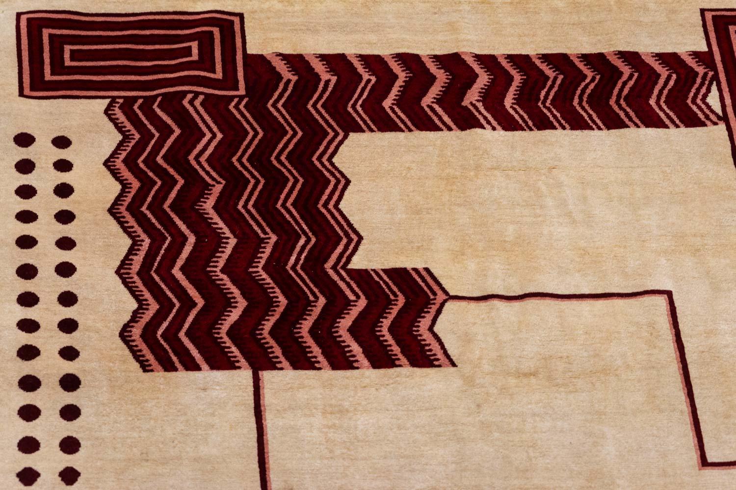 Teppich, oder Wandteppich aus Wolle, im Art-déco-Stil. Zeitgenössische Arbeit. (21. Jahrhundert und zeitgenössisch) im Angebot