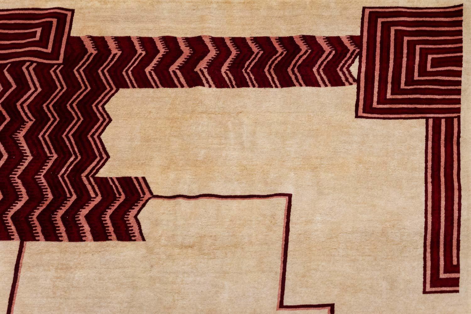 Teppich, oder Wandteppich aus Wolle, im Art-déco-Stil. Zeitgenössische Arbeit. im Angebot 1