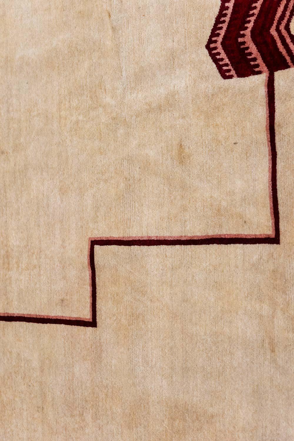 Teppich, oder Wandteppich aus Wolle, im Art-déco-Stil. Zeitgenössische Arbeit. im Angebot 3