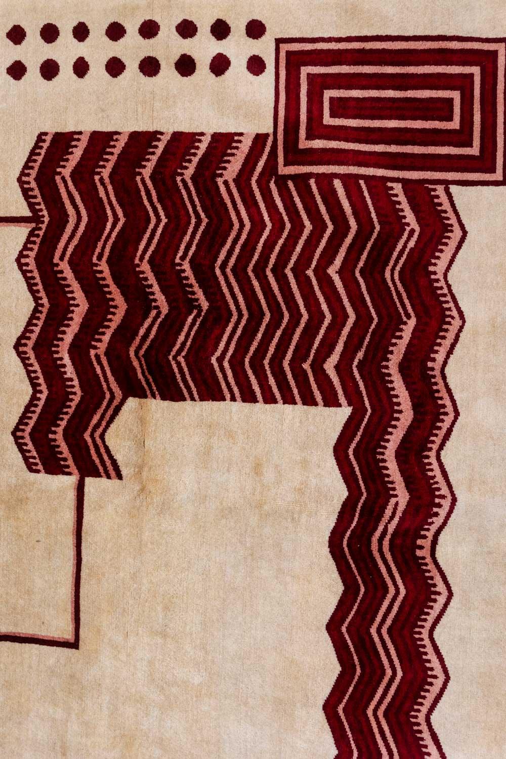 Teppich, oder Wandteppich aus Wolle, im Art-déco-Stil. Zeitgenössische Arbeit. im Angebot 4