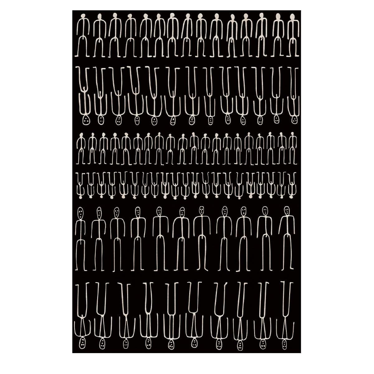 Teppich Parade Schwarz in Nicht-Spitzen- Polyester & Polyamide von Andrea Branzi (Belgisch) im Angebot
