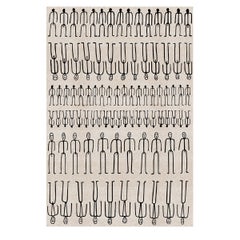 Tapis Parade blanc en polyester et polyamide non-slip par Andrea Branzi
