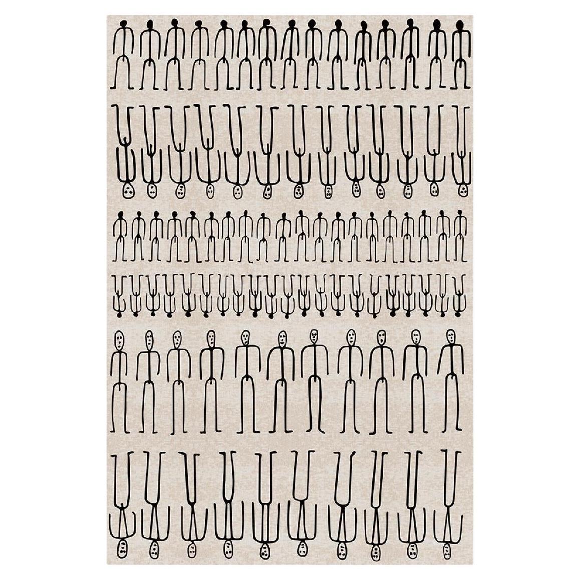 Carpet Parade White in Non-slip Polyester & Polyamide by Andrea Branzi