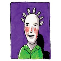Tappeto Purple Family in poliestere e poliammide antiscivolo di Andrea Branzi