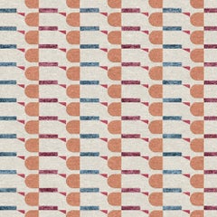 Contemporary Carpet Patterned Beige Scandinavian Wool Silk - Roman, in Stock