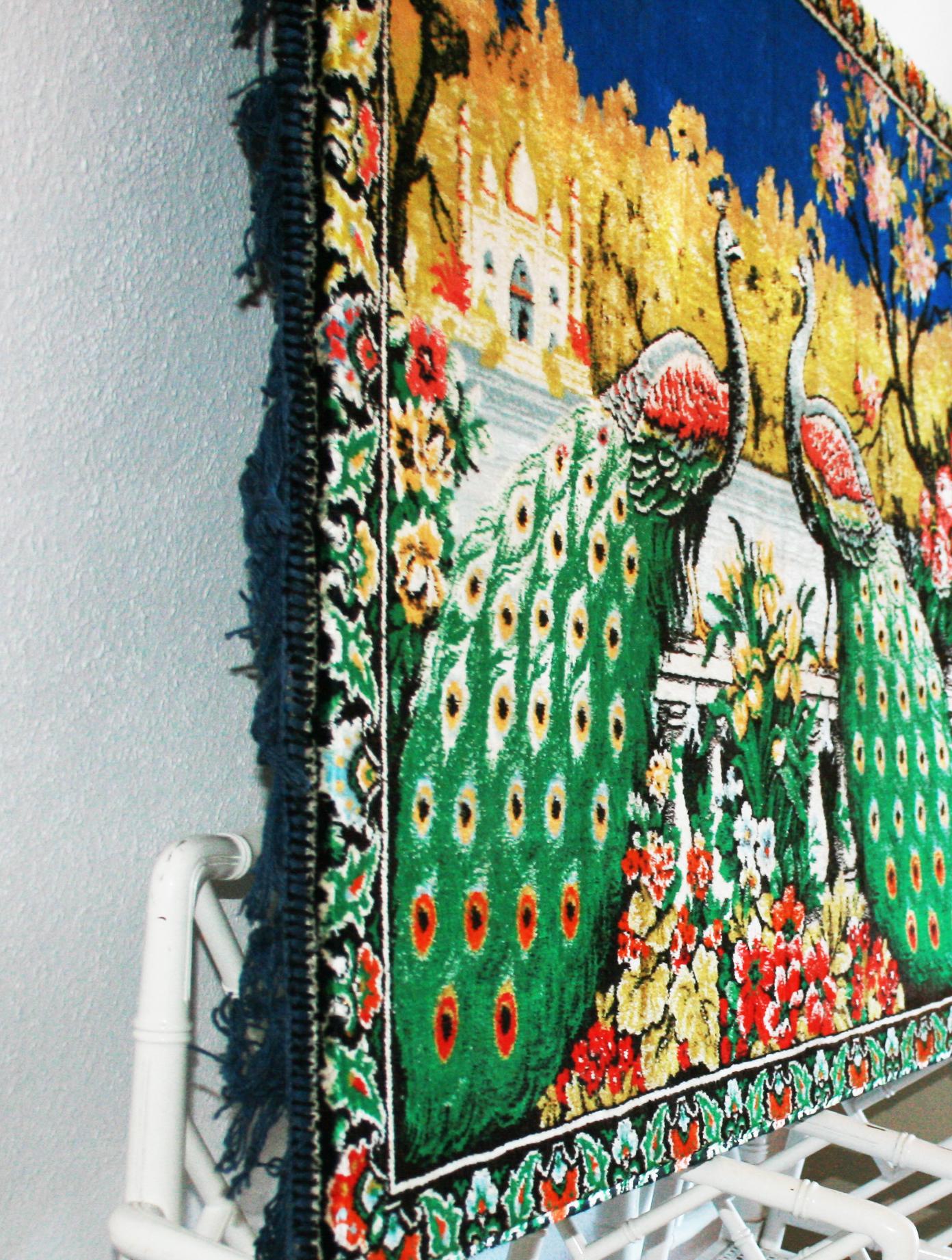 Wandteppich im Chinoiserie-Stil, Teppich, Spanien, 1970er Jahre im Angebot 2