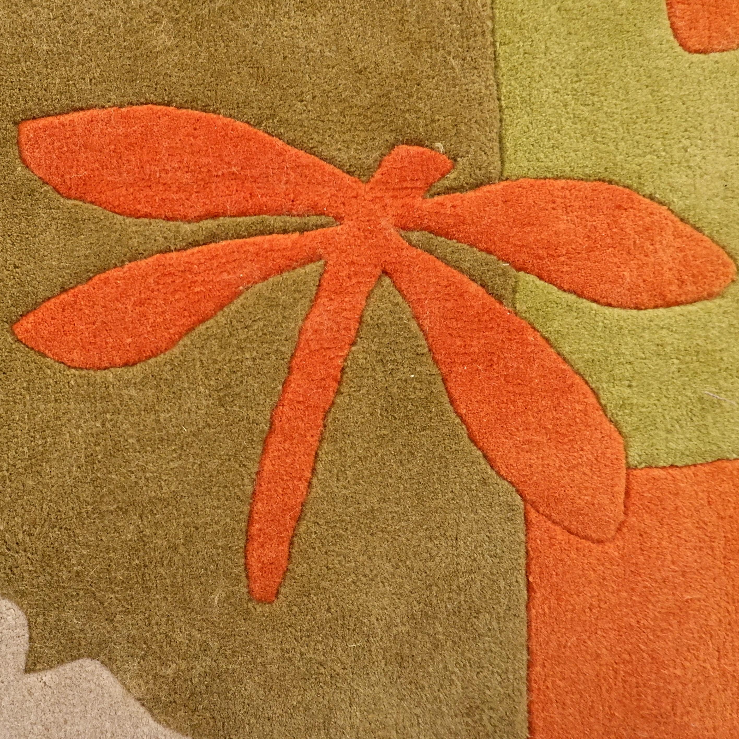Carpet/ Tapestry With Dragonfly by Serge Lessage, Roche Bobois In Fair Condition For Sale In Brussels , BE