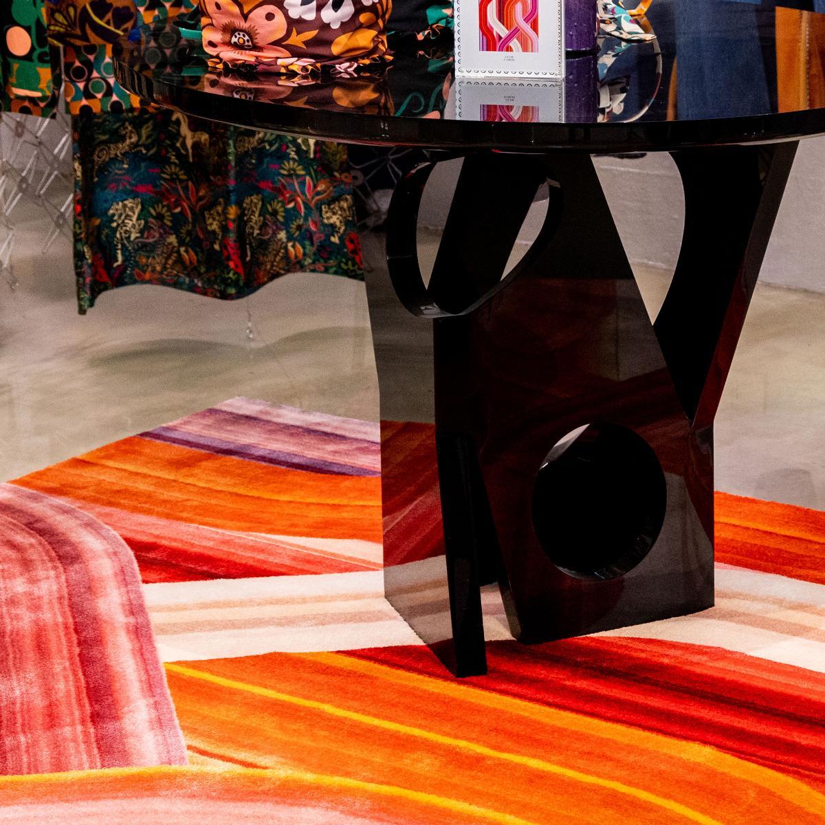 Carpet Wave Red Rectangular in Non-slip Polyester & Polyamide by Richard Hutten In New Condition For Sale In Brooklyn, NY