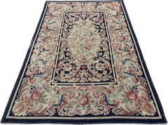 Carpet with knotted stitches in the style of Aubusson
