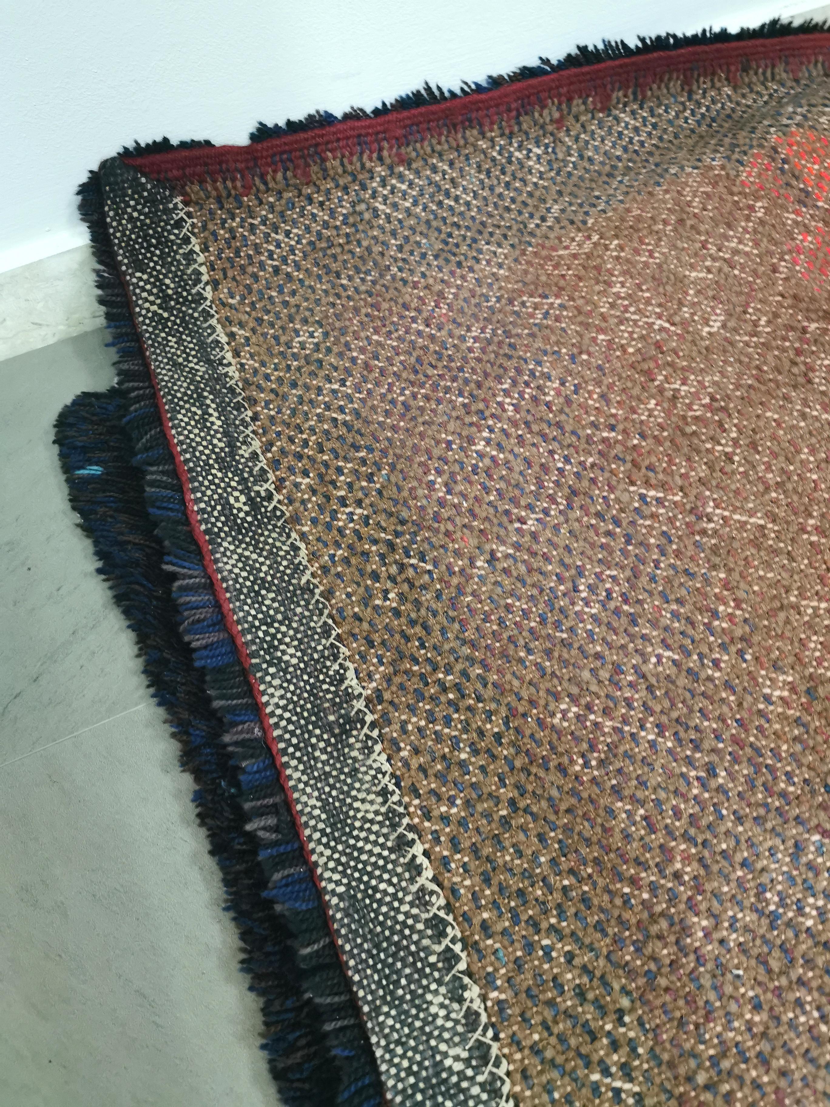 Carpet Wool Rug Large Midcentury Attributed to Verner Panton, Denmark, 1970s For Sale 2