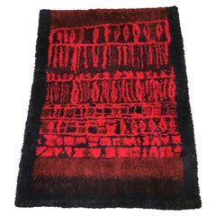 Carpet Wool Rug Large Midcentury Attributed to Verner Panton, Denmark, 1970s