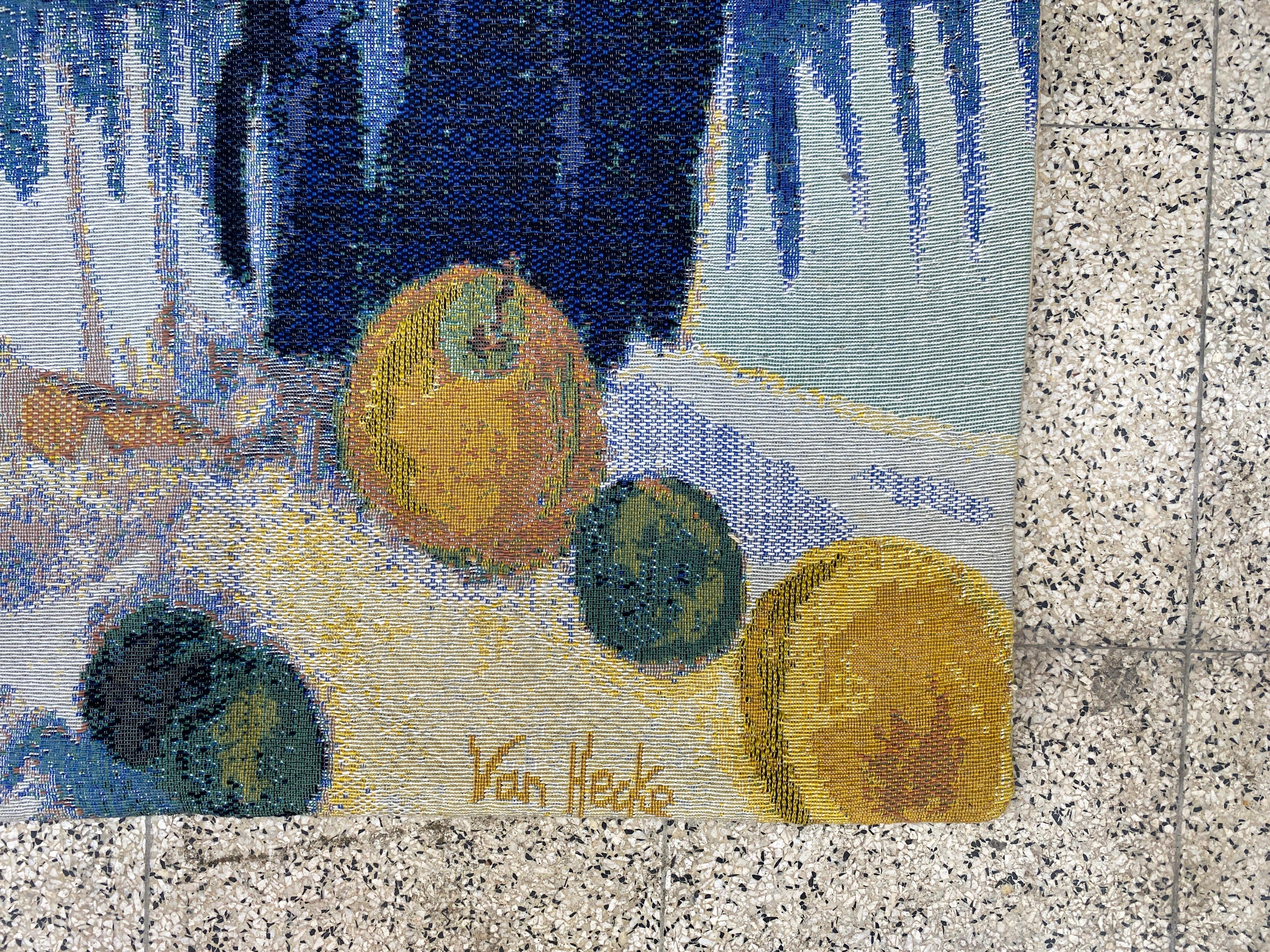 French Carpet Woven after a Painting by Van Hecke, circa 1960-1970 For Sale
