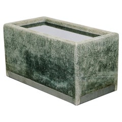 Carpeted Coffee Table with Mirror Top