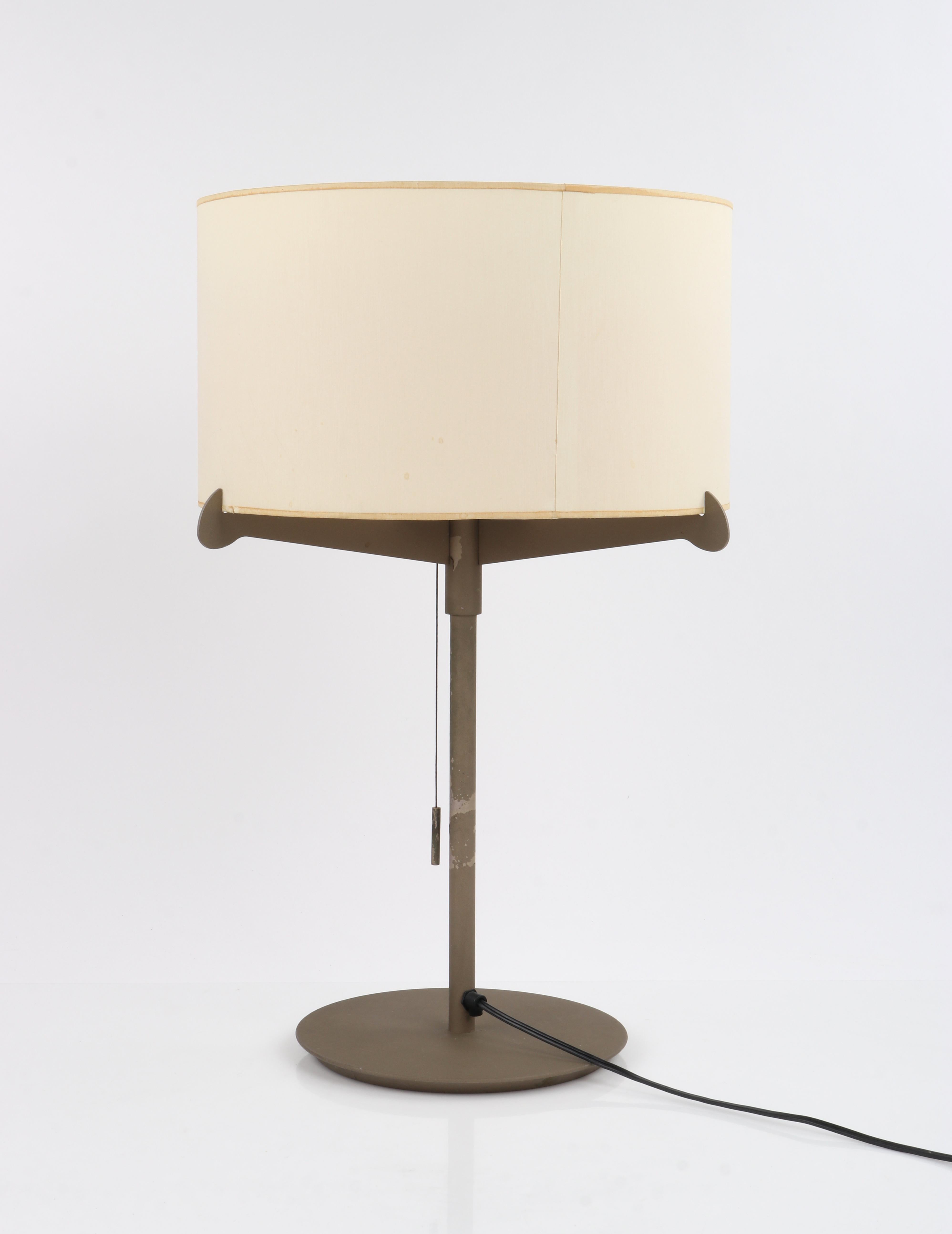Carpyen Gabriel Teixido c.1974 Spanish Metal Cotton Shade Table Desk Light Lamp  5