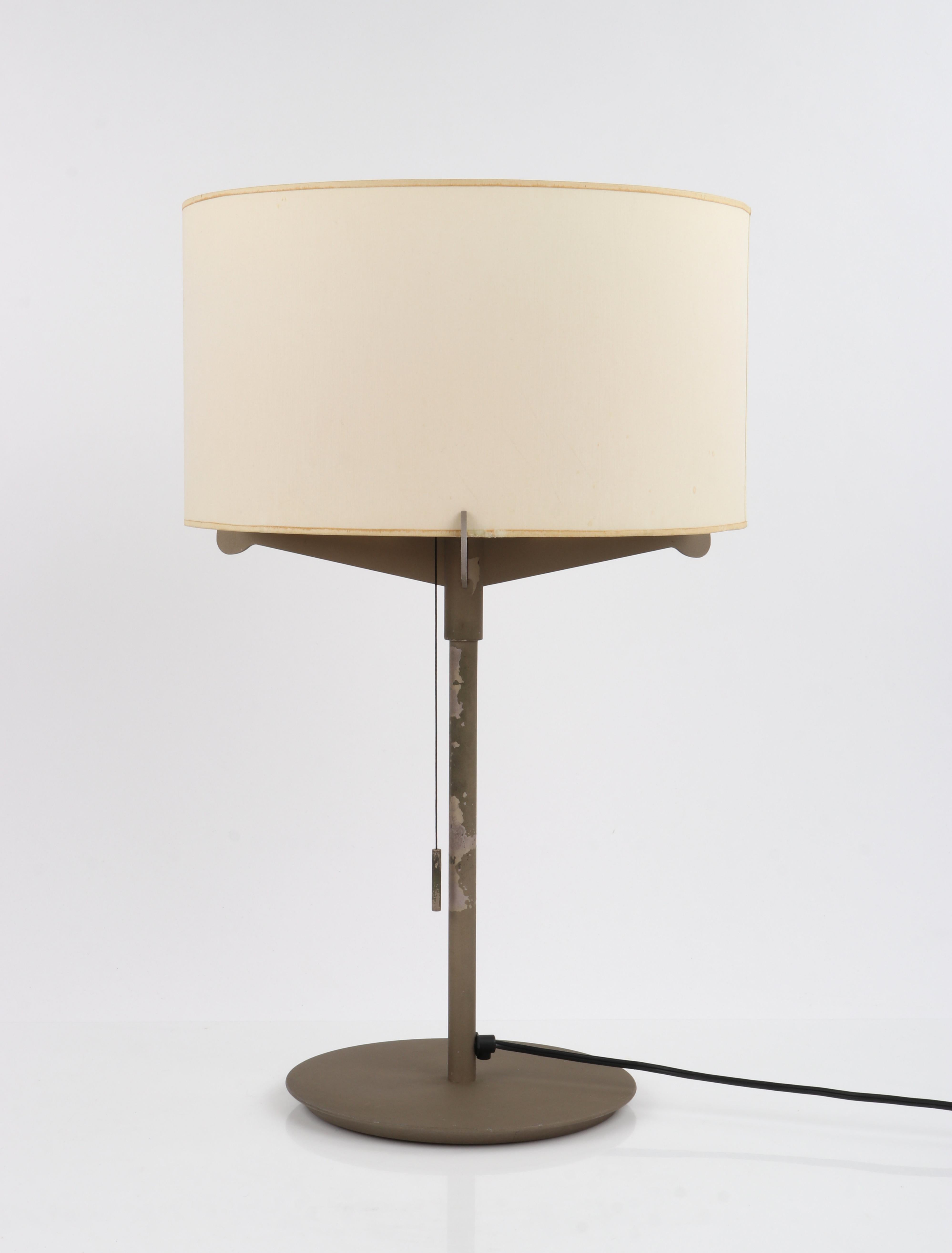 Carpyen Gabriel Teixido c.1974 Spanish Metal Cotton Shade Table Desk Light Lamp  6