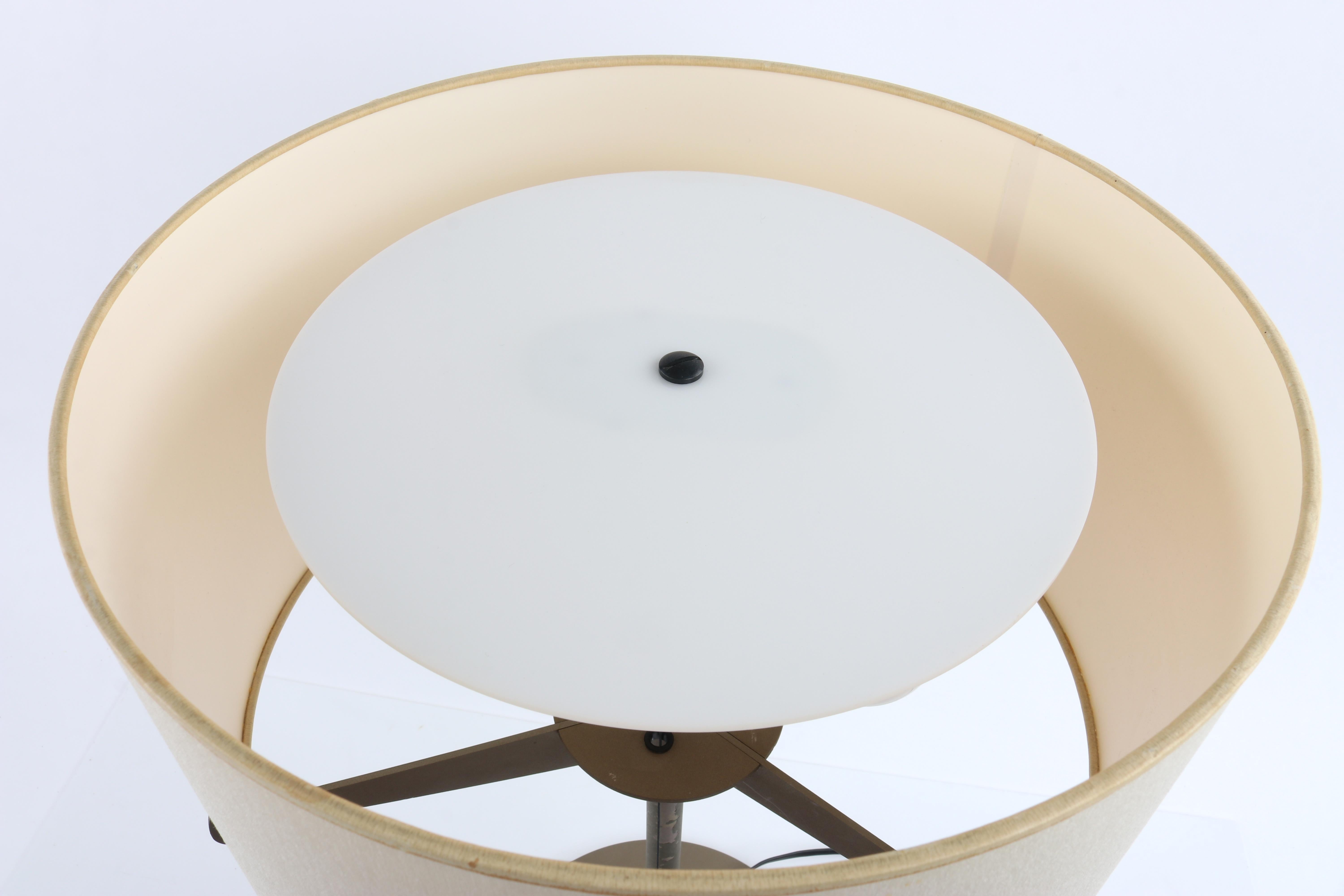 Carpyen Gabriel Teixido c.1974 Spanish Metal Cotton Shade Table Desk Light Lamp  8