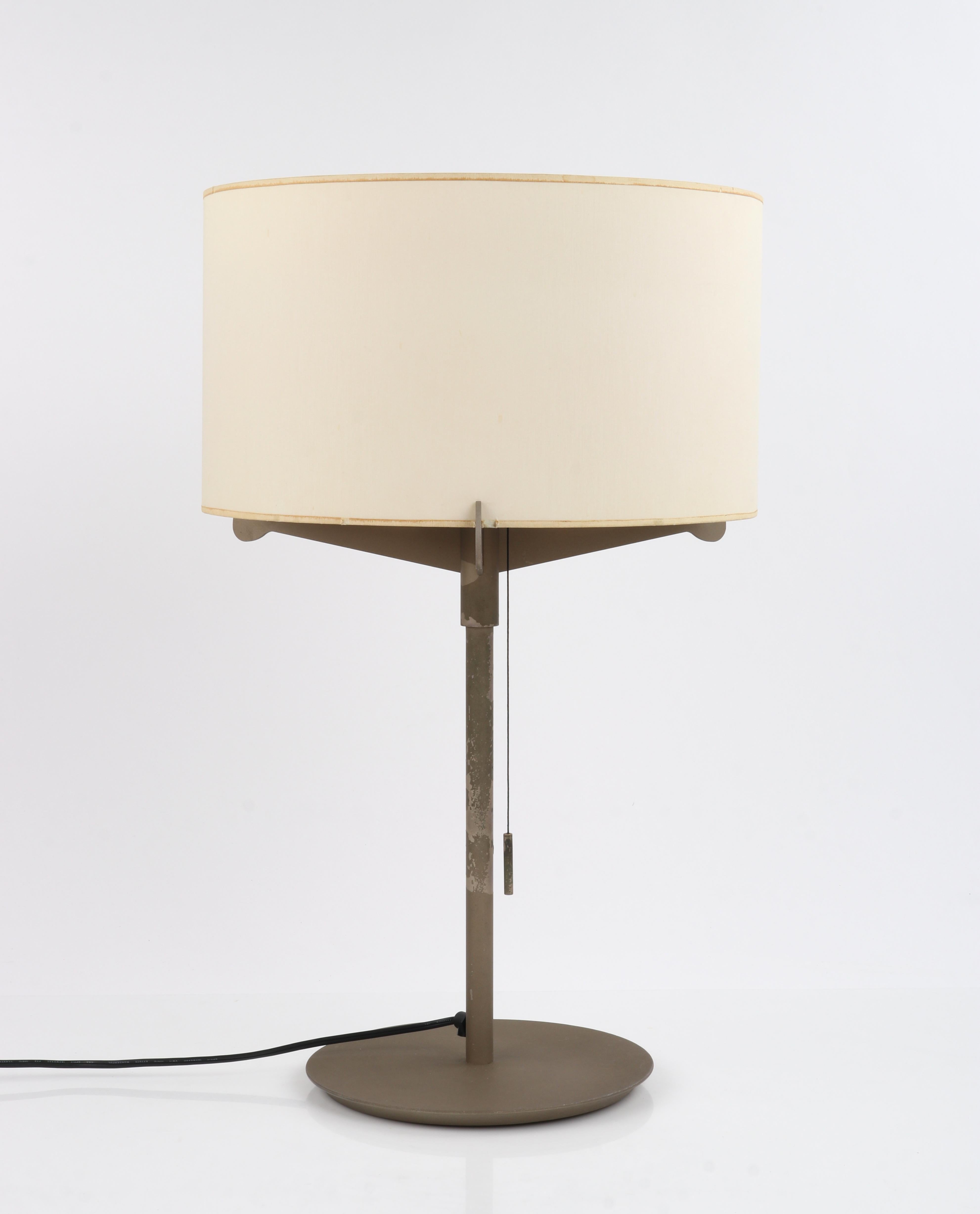 Carpyen Gabriel Teixido c.1974 Spanish Metal Cotton Shade Table Desk Light Lamp  2