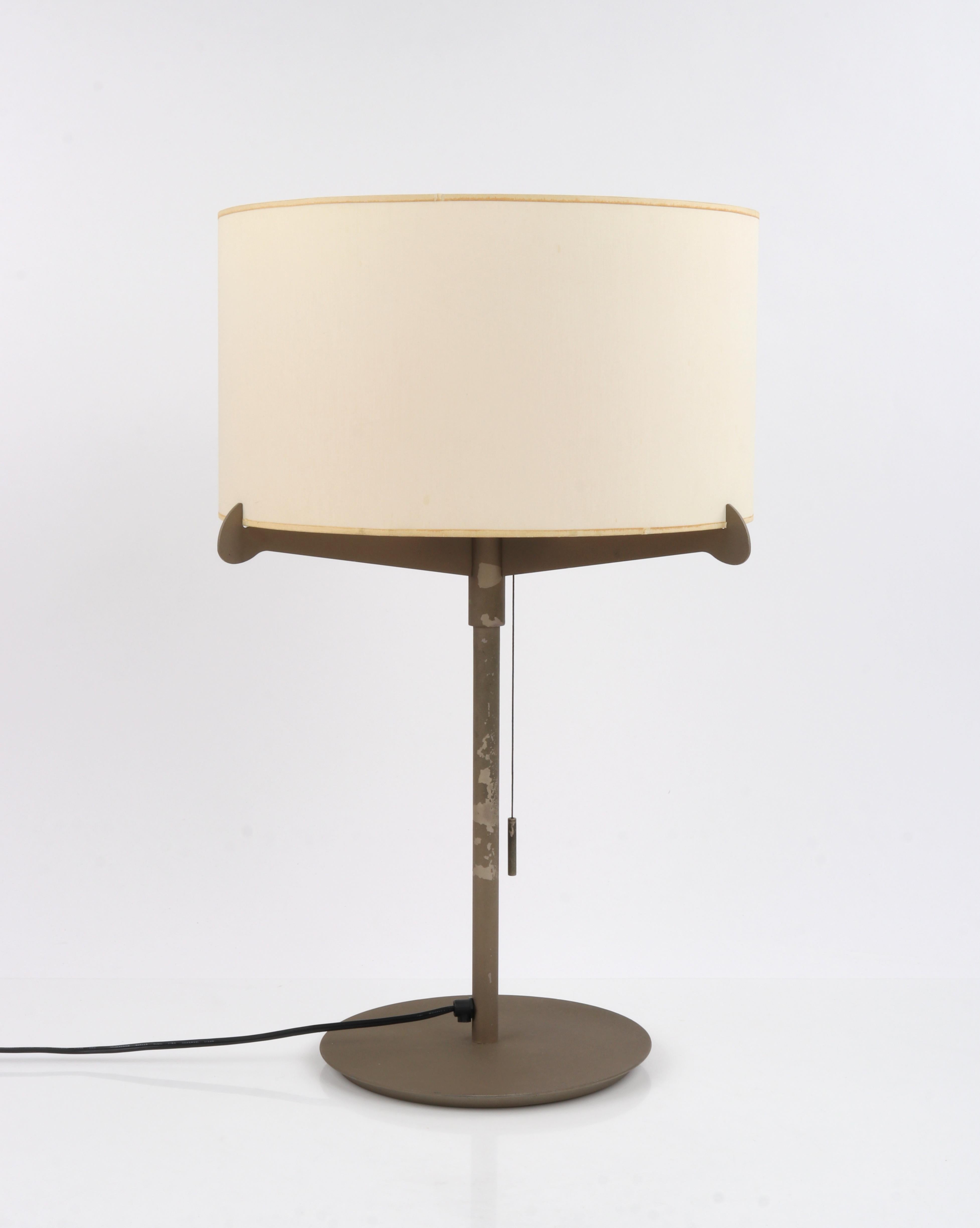Carpyen Gabriel Teixido c.1974 Spanish Metal Cotton Shade Table Desk Light Lamp  3