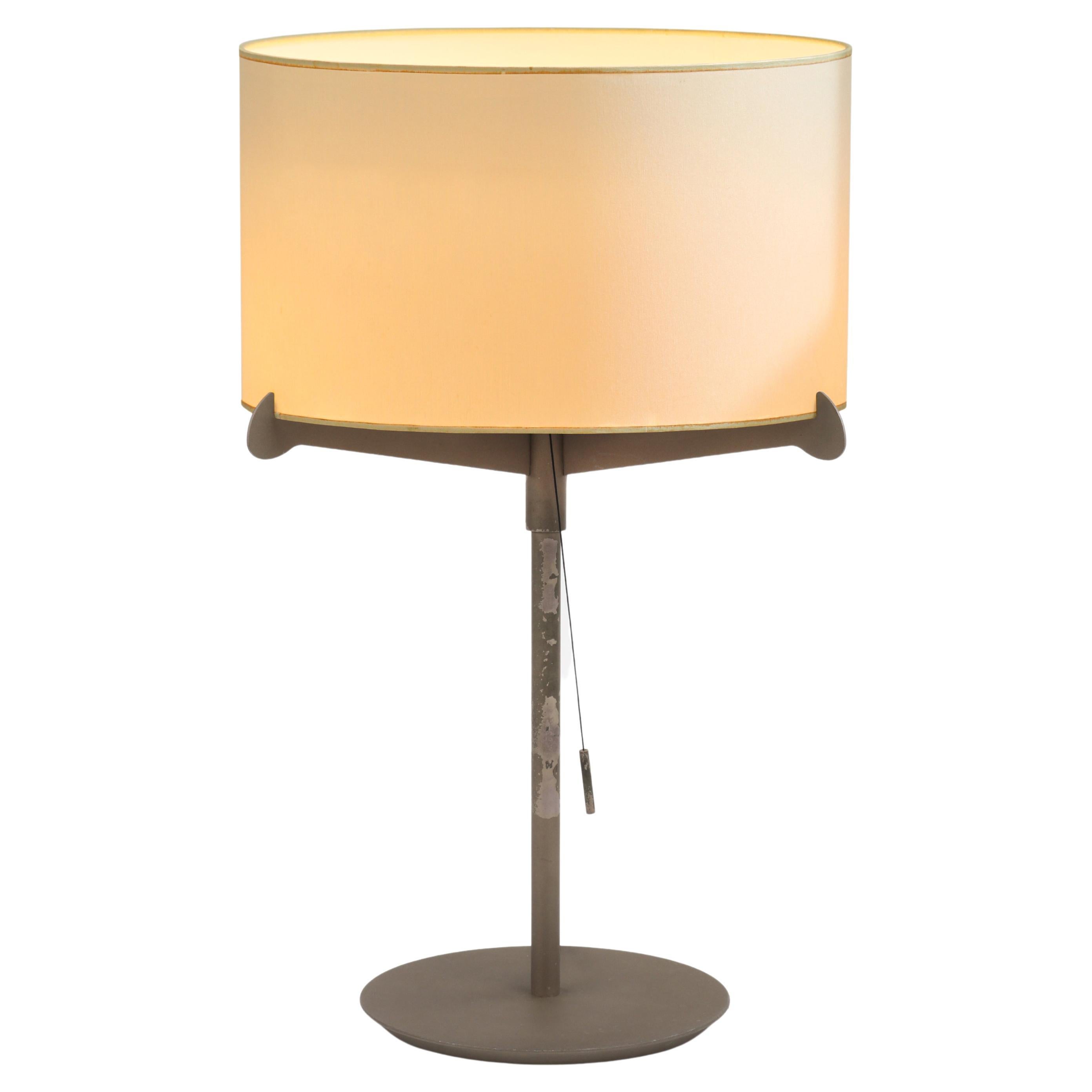 Carpyen Gabriel Teixido c.1974 Spanish Metal Cotton Shade Table Desk Light Lamp 